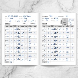 Golf Log Pocket Notebook - Progress Tracker, 50 Detailed Rounds of Golf, Yardage Section, Golf Terminology & Game Formats