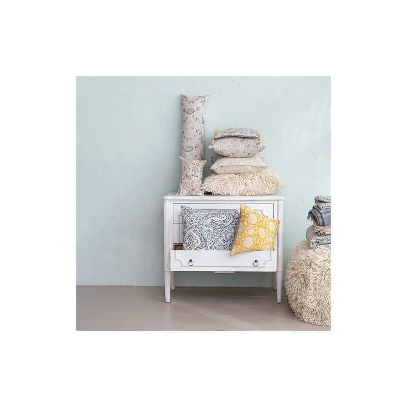 Creative Co-Op Floral Cotton Lumbar Pillow, Multicolor