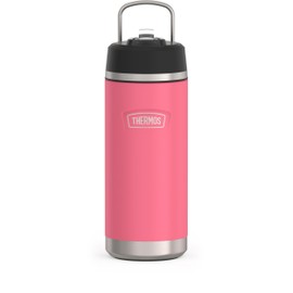 THERMOS ICON SERIES, Insulated Water Bottle with Straw Lid - 18 Ounce, Hot Pink - Stainless Steel Vacuum Insulated Water Bottle with Straw Lid
