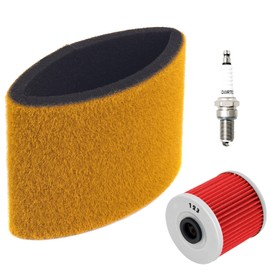 KLWZH 11013-1275 Air Filter with Oil Filter Spark Plug for Kawasaki Bayou KLF220 Bayou 220 1999-2002, KLF250 KLF 250 Bayou 250 2003-2011, KLF300 KLF 300 Bayou 300 ATV 1999-2005