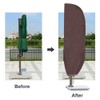 Waterproof Garden Umbrella Cover Protector Outdoor Patio Rain Covers 265*40CM(Coffee)