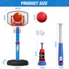 HYES 2 in 1 Kids Basketball Hoop and T Ball