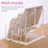 SANRUI Vertical Business Card Holder for Desk，Clear Acrylic Business Card