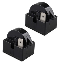 Futheda 2PCS 220V 22 Ohm 1 Pin Refrigerator Freezer Compressor PTC Starter Relay Refrigerator Accessories for Refrigerator (Black)