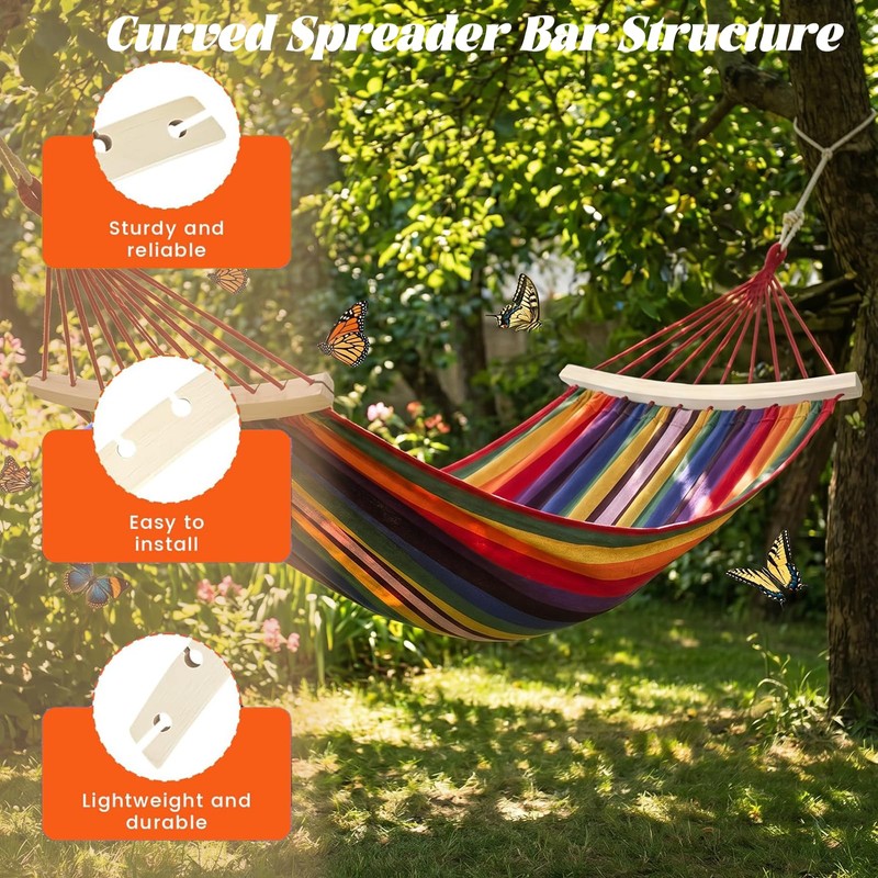 2 PCS Detachable Hammock Spreader Bar, Wooden Hammock Spreader Bars