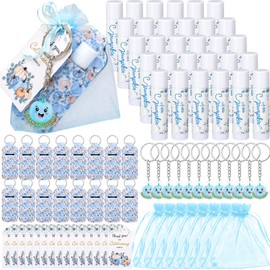 Swiffen 30 Sets Fall Pumpkin Baby Shower Favors Lip Balms Bulk Games Prizes Party Gifts for Winners Adults Guests Gender Reveal Favors Baby Shower Birthday Party Supplies Souvenirs Gift(Blue)