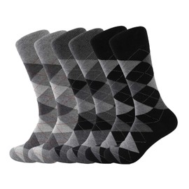 7DayOtter Modal Odor Resistant Dress Socks for Men Cotton Business Crew Socks Patterned Dress Socks Funny