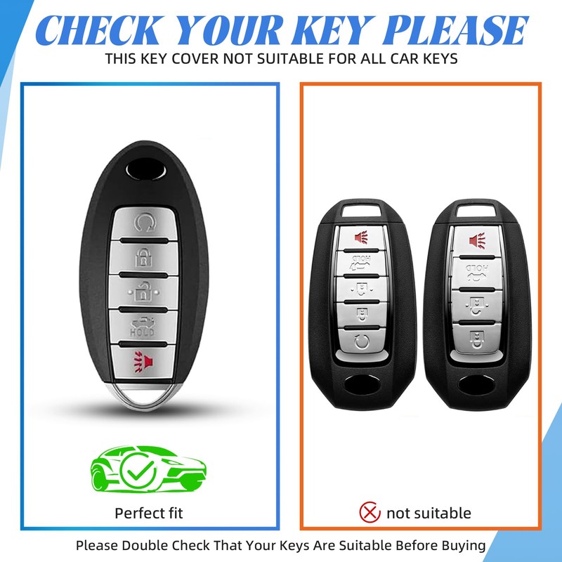 MILD EAST for Nissan 4/5 Button Key Fob Cover, Premium