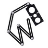6 Fold Ruler Aluminum Alloy Portable Lightweight Black Folding Multi