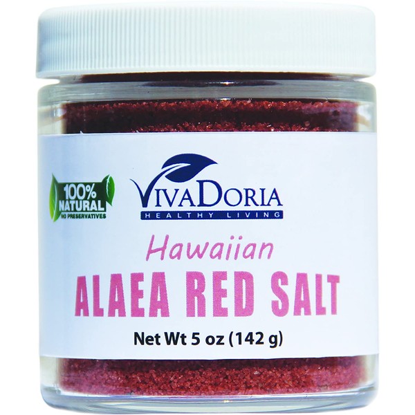 Hawaiian Red Alaea Sea Salt - Fine Grain (5 oz glass jar)