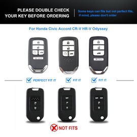 Z8 for Honda Key Fob Cover,Metal Key Protective Case Compatible with Honda Civic Accord CR-V HR-V Fit Odyssey JED Crosstour Crider Honda Keyless Smart Key Cover