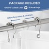 downluxe Clear Shower Curtain Liner with Hooks, PEVA Plastic Shower