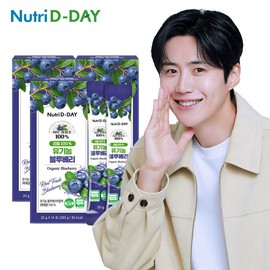 Nutri D Day Real 100 NFC Juiced Organic Blueberry Sticks 14 packs x 3, total 42 packs / 뉴트리디데이 리얼 100 NFC 착즙 유기농 블루베리 스틱 14포 x 3개 총42포