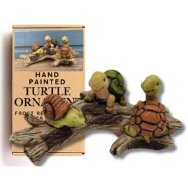 Intricate Turtle Garden Ornaments Outdoor Decor - Gardening Gifts for Women, Mum Dad Birthday Housewarming - Hand-Painted Resin, Frost & Fade Resistant - Perfect Womens Gifts for Birthday