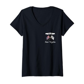 Womens Never Forgotten Pow Mia V-Neck T-Shirt