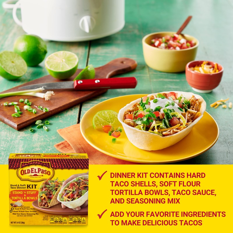 Old El Paso Stand 'N Stuff Shells and Tortilla Bowls,