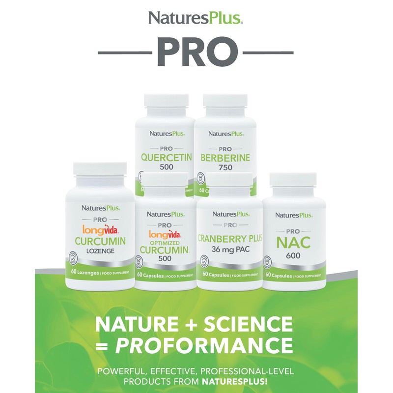 NaturesPlus PRO Cranberry Plus - 60 Capsules - Non-GMO, Gluten