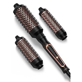 Terviiix PRO Thermal Brush Set for Voluminous Style, Non-blowing Heated Round Brush with Adjustable Temp, 3-in-1 Curling Brush with Detachable Head(1.25'',1.5'',1.77''), 20S Fast Heating with Dual MCH
