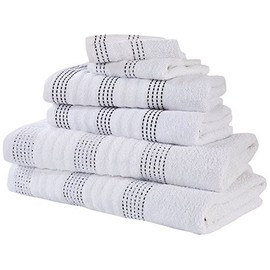 Rapport Home Spa 6-Piece Towel Bale, 100% Cotton-White, Combed, 120 x 70 x 1 cm