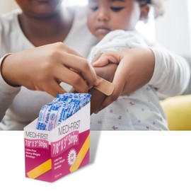 Medique Products 61450 Extra Heavy Weight Latex Free Flexible Woven Strip Bandages, 7/8-Inch by 3-Inch, 50 Per Box