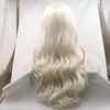 SERENEWIG 24" White Blonde Lace Front Wig Long Soft Wavy