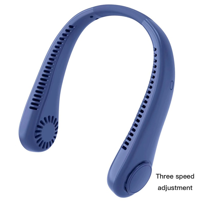 Portable Bladeless Neck Fan for Hands-Free Cooling – 5-Speed USB