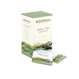 Birchall Tea Bags, Pure Green Tea, Savor the Delightful Taste Antioxidants Green Tea, 6 Boxes of 25 Enveloped Plant-Based Tea Bags