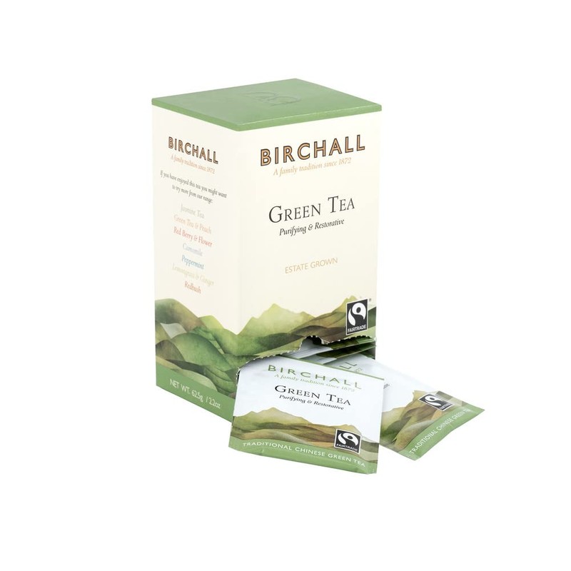 Birchall Tea Bags, Pure Green Tea, Savor the Delightful Taste