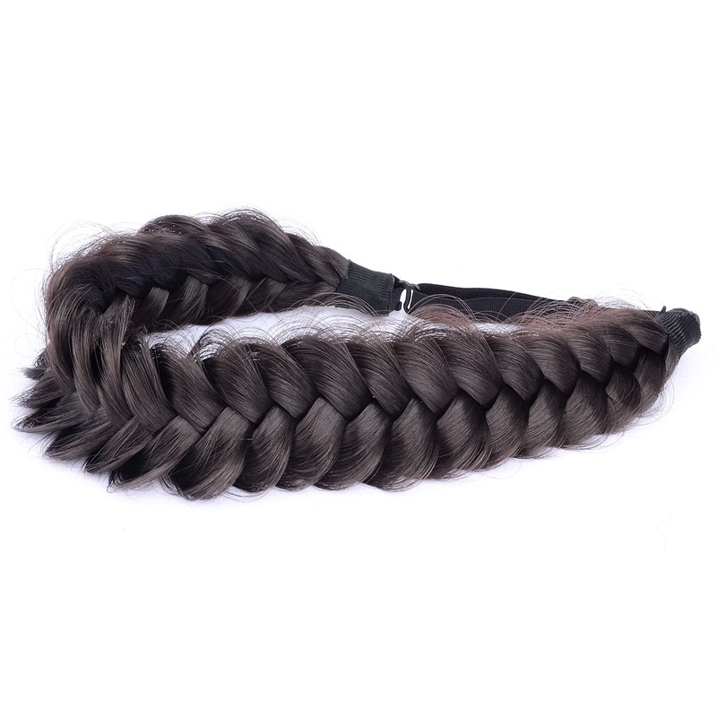 BOBIYA Messy Wide 2 Strands Synthetic Hair Braided Headband Plaited