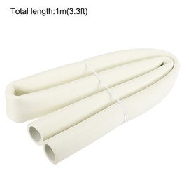 QUARKZMAN Schaumstoffrohr Isolierung Schaumstoffschlauch Schaumrohr für Griffunterstütze, Rohrisolierung außen Rohrdämmung, 32mm(1 1/4") ID 43mm OD 1m Weiß