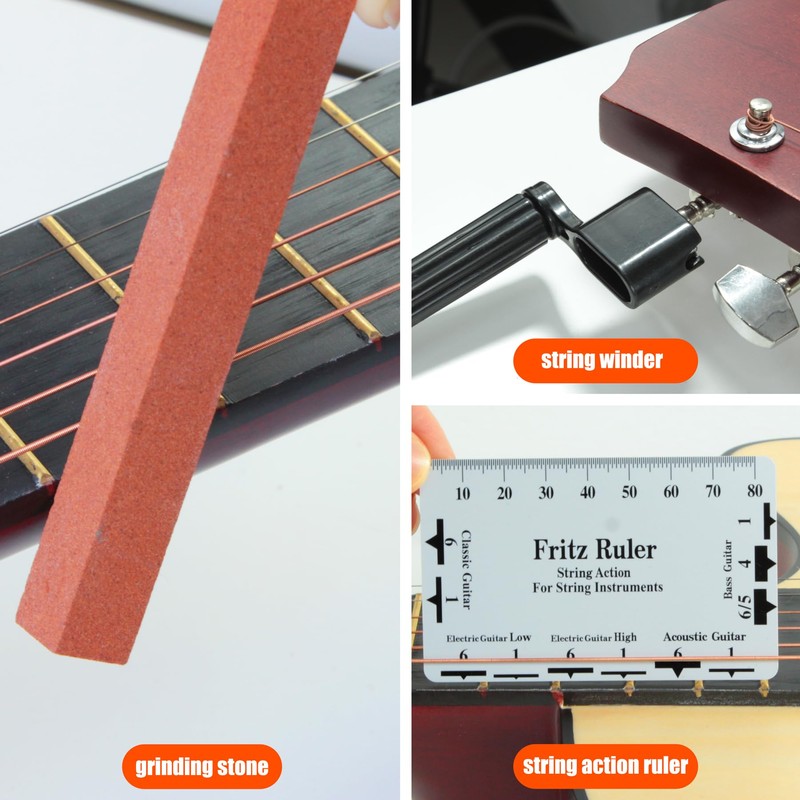 45Pcs Guitar Tool Kit, Guitar Repair Kit, Guitar Setup Kit,