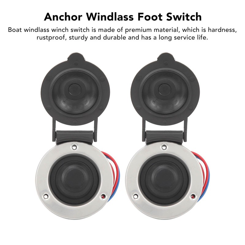 XTevu 2Pcs Windlass Foot Up Down Switch, Rustproof Sturdy Safety