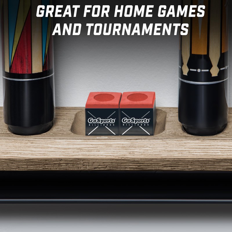 GoSports Premium Pool Cue Chalk Cube 12 Pack - Red