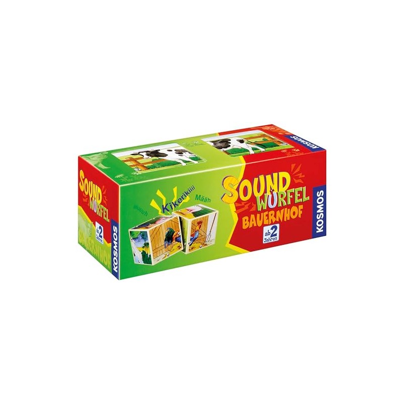 Kosmos 697365 - Sound Cube Farmyard, Children's Game, Single
