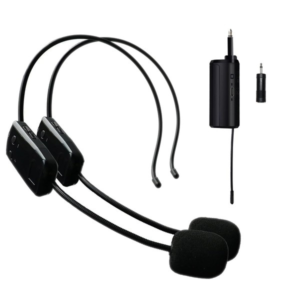 MICVISTA - Auriculares inalámbricos para 2 personas, alcance de 150