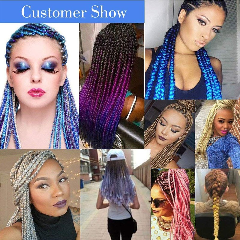 Braids extensions, jumbo braids synthetic hair, 3 bundles, Kanekalon synthetic