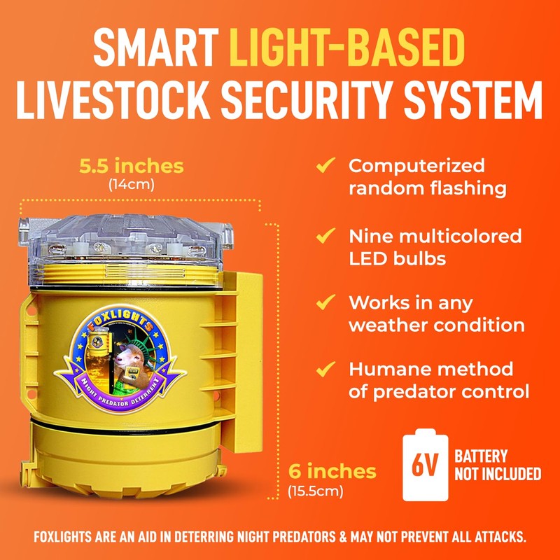 Foxlights Night Predator Deterrent Control Light with Flashing LEDs |