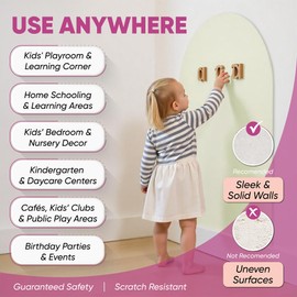 Magnetic Arch Wall Decal, 44" H x 32" W Peel & Stick Chalkboard for Kids, Magnetic Wallpaper for Home Playroom and Classroom (Lily)