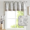 TOPICK Floral Kitchen Curtains Blackout Valance Botanic Patterns 18 Inch