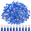 Hilitchi 100Pcs 16-14AWG Insulated Terminals Ring Electrical Wire Crimp Connectors