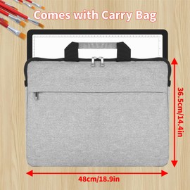 TSOCOS A3 Diamond Art Light Board with Carry Bag, High-Brightness Light Pad with Side Physical Buttons & 6 Levels of Brightness, 3 Colors Magnetic Light Box for Tracing, Diamond Painting