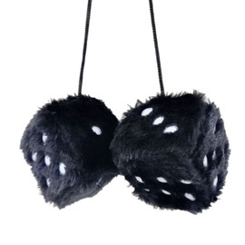 Hanging Dice Pair of Hanging Couple Car Pendant with Dots Car Interior Ornament Decoration for Car Decoration (black)