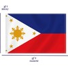 Philippines Flag 90 * 150 CM, Polyester Thickness, Fade Resistant,