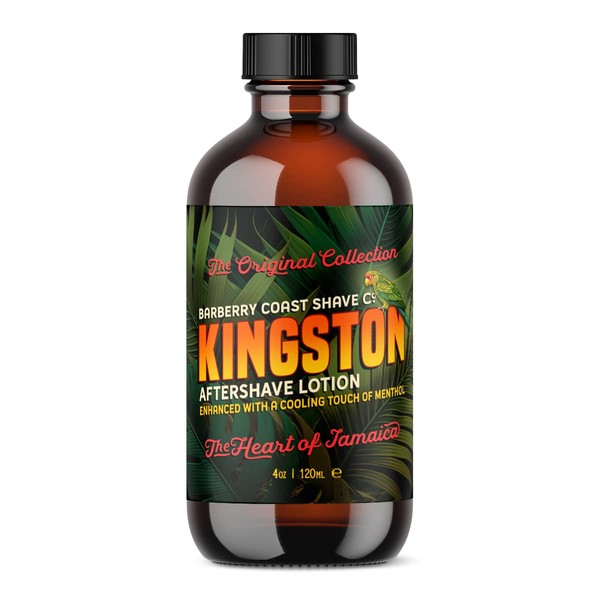 Kingston Aftershave Balm - Post Shave Face & Body Lotion - All-Natural Premium Ingredients with Vitamin E, & Cooling Menthol