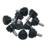 10 Pieces M4 x 10 mm Carbon Steel Threaded Knurled