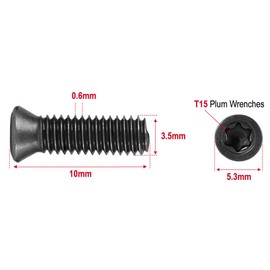 Junter Qty30 M3.5 x 10mm Alloy Steel Torx Screws for Replaces Carbide Insert CNC Lathe Tool