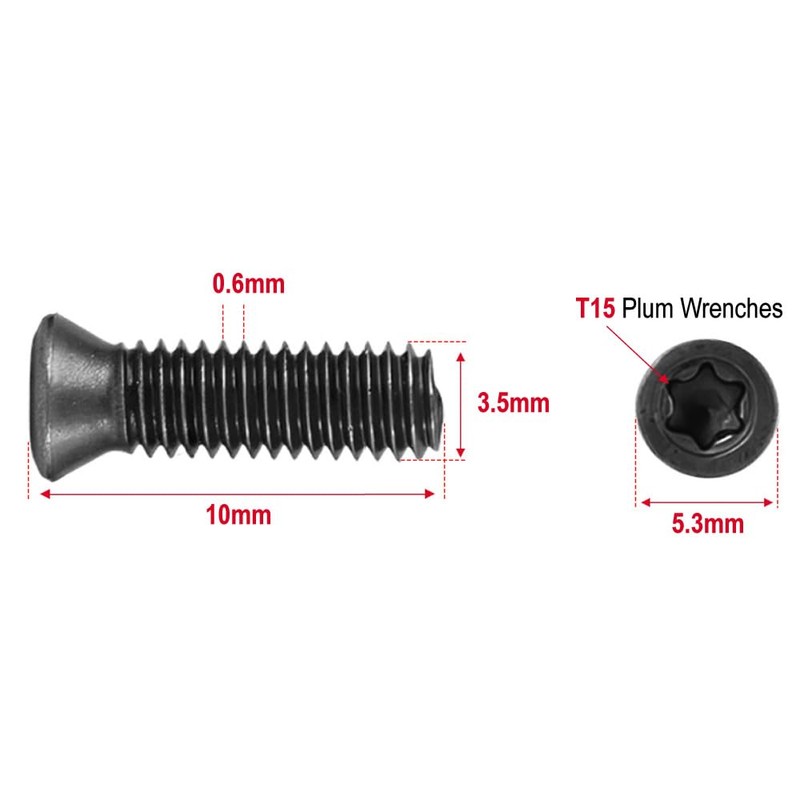 Junter Qty30 M3.5 x 10mm Alloy Steel Torx Screws for
