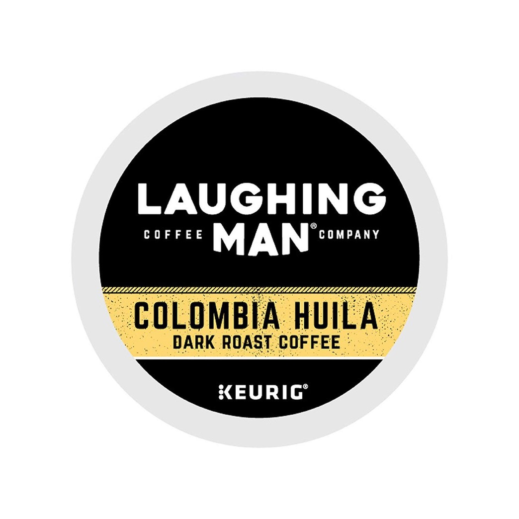 Laughing Man Colombia Huila Coffee Single-Serve K-Cups for Keurig Brewers, 16 Count