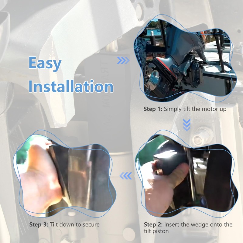 5" Outboard Motor Support Compatible with Yamaha/Mercury/Suzuki (30-400HP)- Single Ram