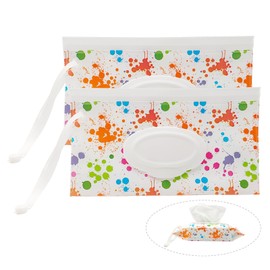 itechpanda 2 Pack Portable Baby Wipes Dispenser Holder Set Refillable Container Lightweight Travel Cases